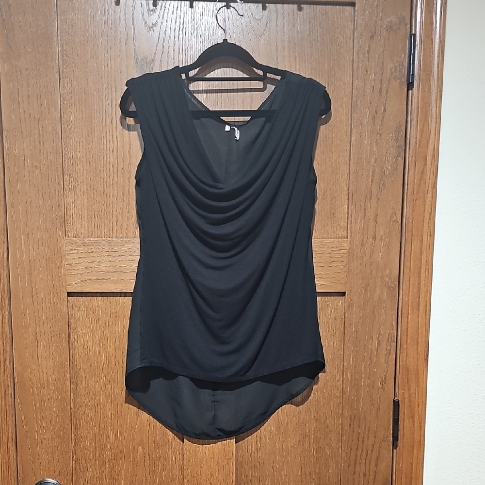Studio Y Black Drape Blouse